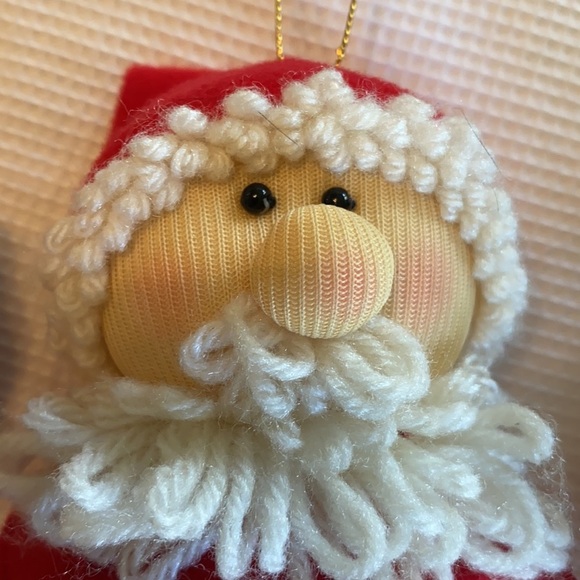 Vintage Christmas Fabric Ornaments Snow man Santa and Reindeer - Picture 9 of 12